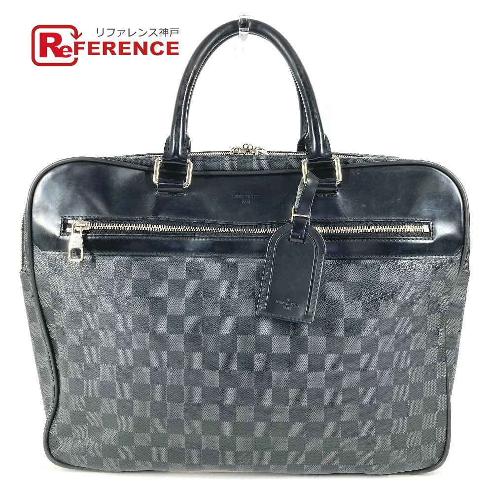 Louis Vuitton Damier Graphite Black Overnight Handbag Tote Bag Business Canvas